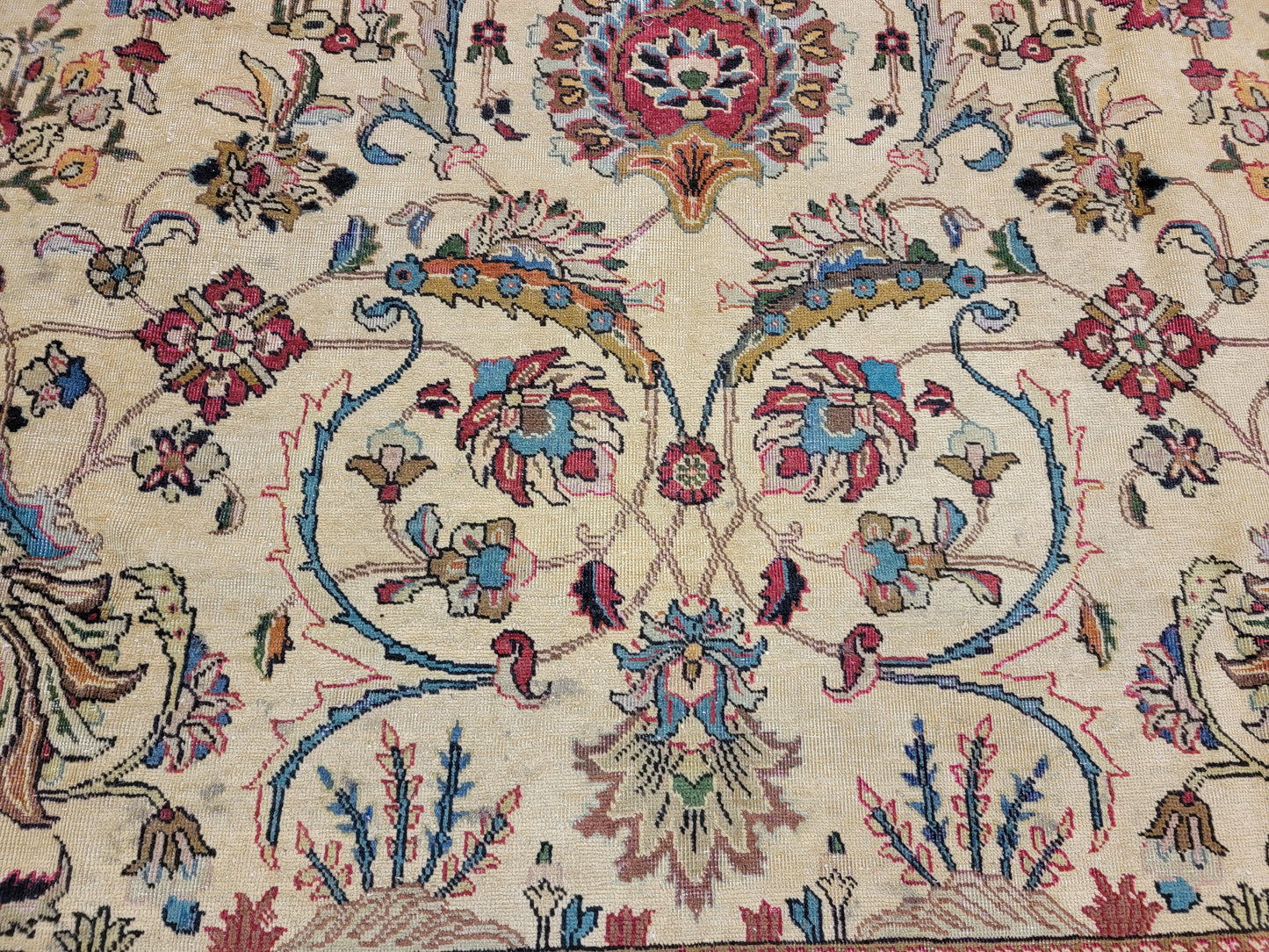 Hand-Knotted Wool Rug Tabriz Allover design 10' x 13'4"