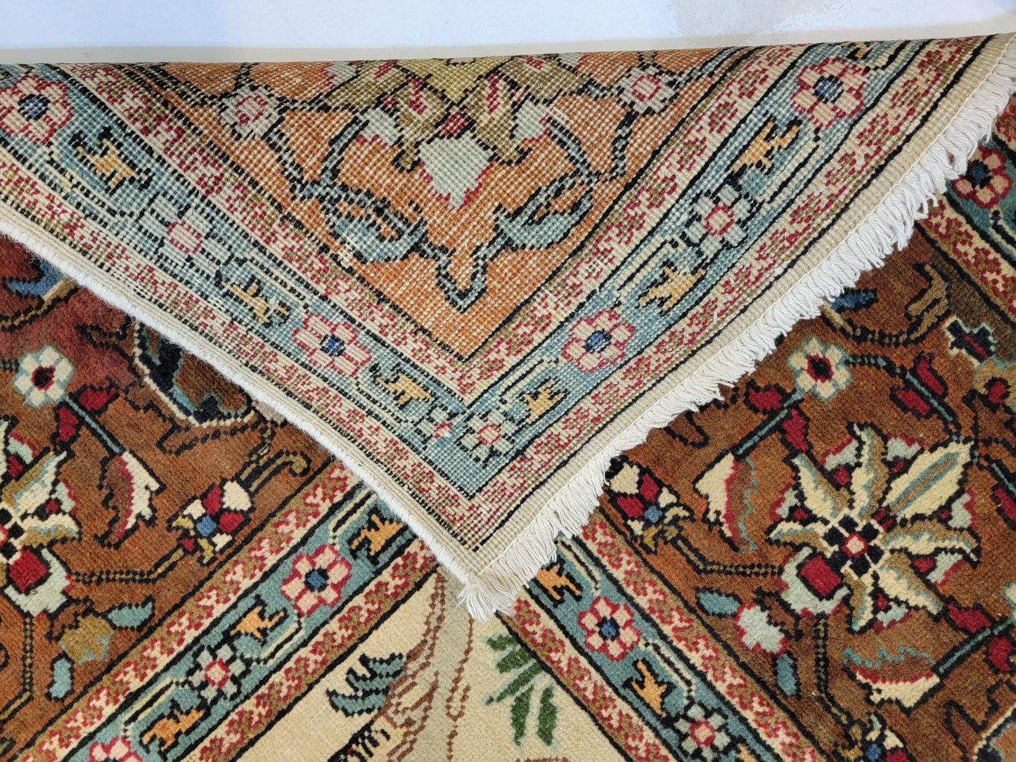 Hand-Knotted Wool Rug Tabriz Allover design 10' x 13'4"