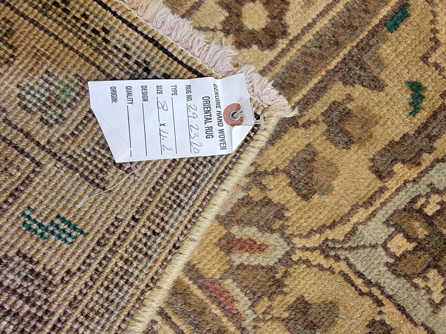 Hand-Knotted Wool Rug Tabriz Tea wash 8' x 11'2"