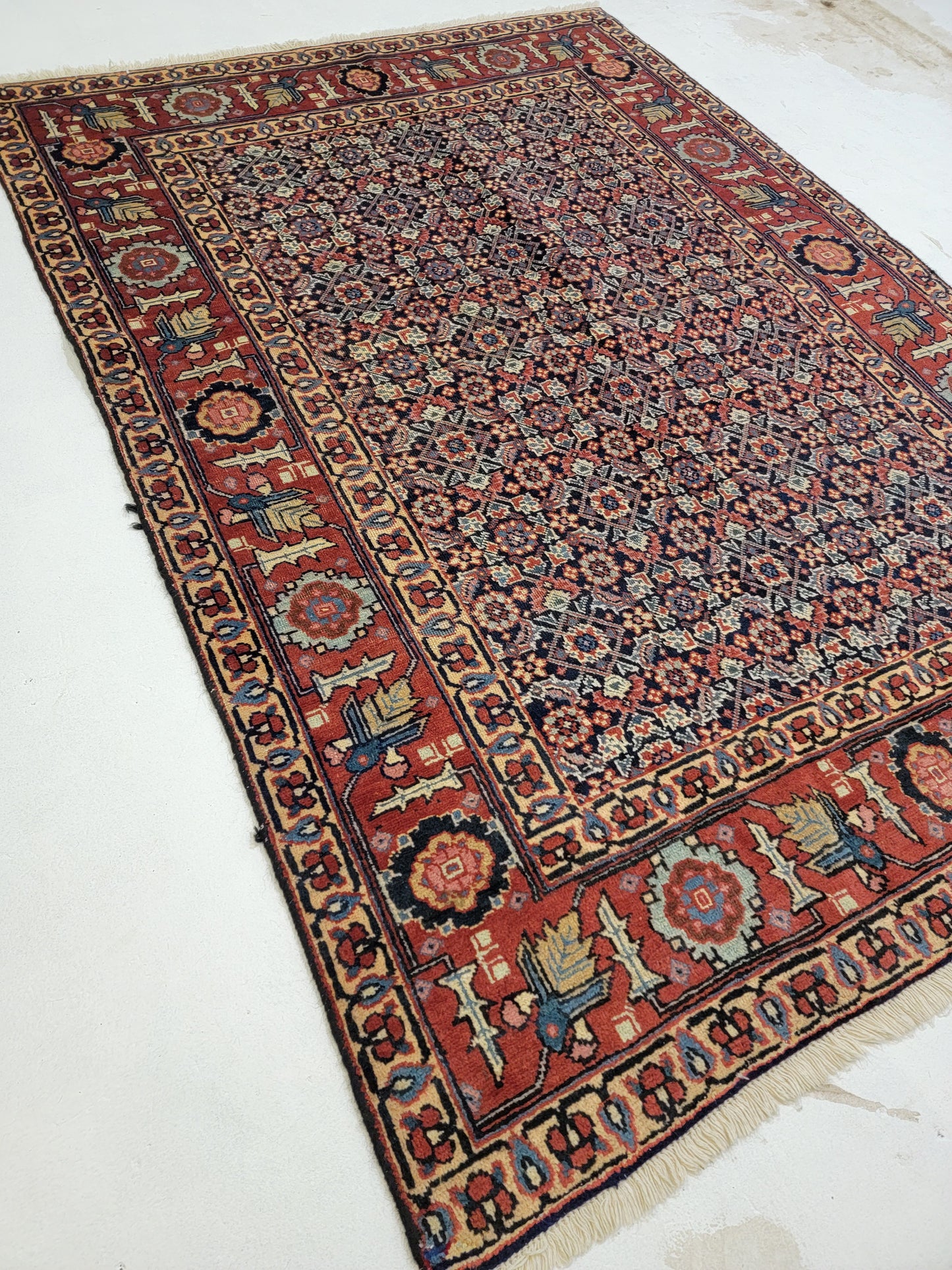 Hand-Knotted Wool Rug Tabriz 4'5" x 6'1"