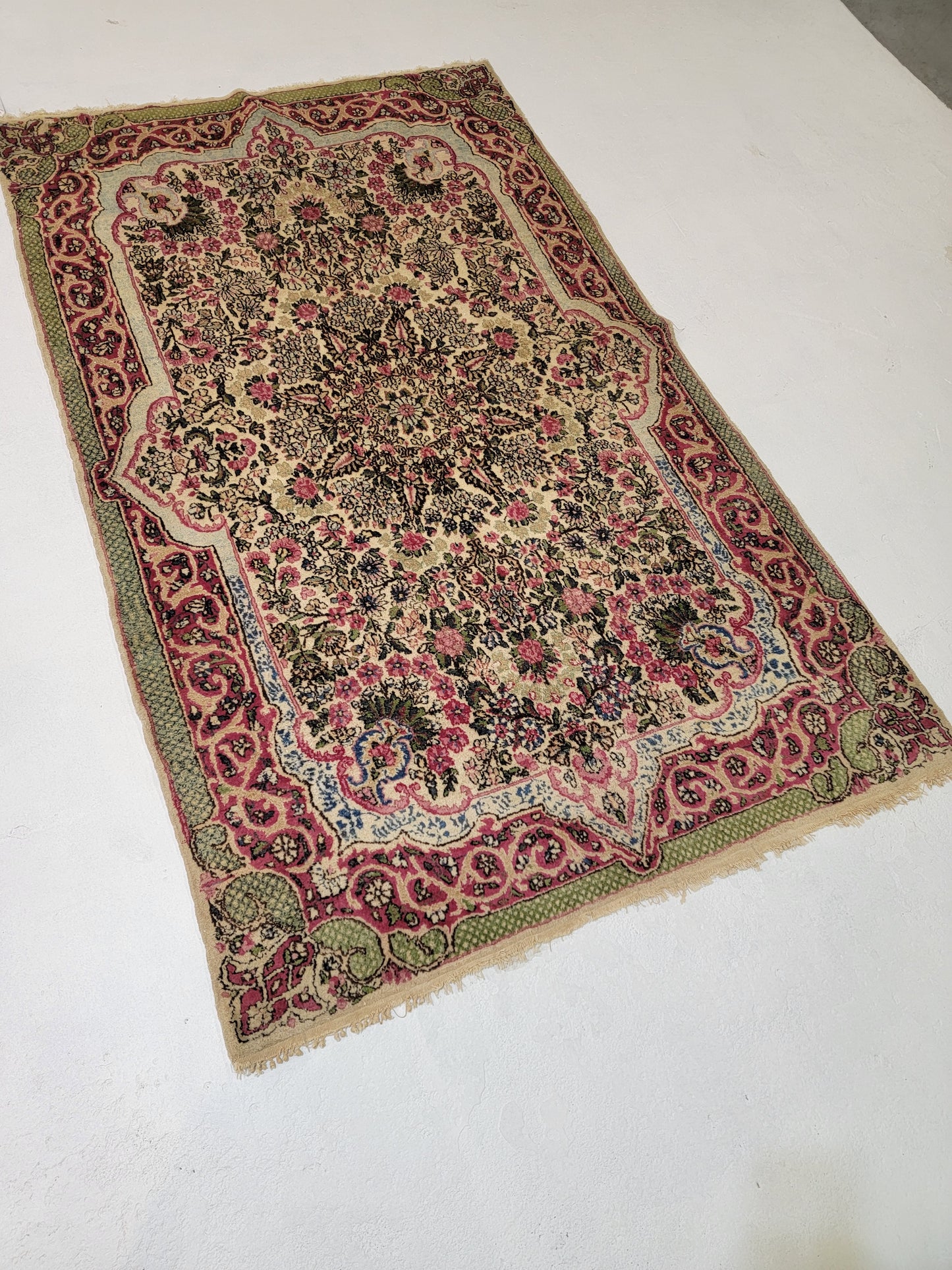 Hand-Knotted Wool Persian Kerman 3'10" x 6'3"