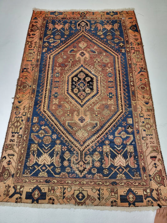 Hand-Knotted Wool Persian Kordish Malayer  3'1" x 6'3"