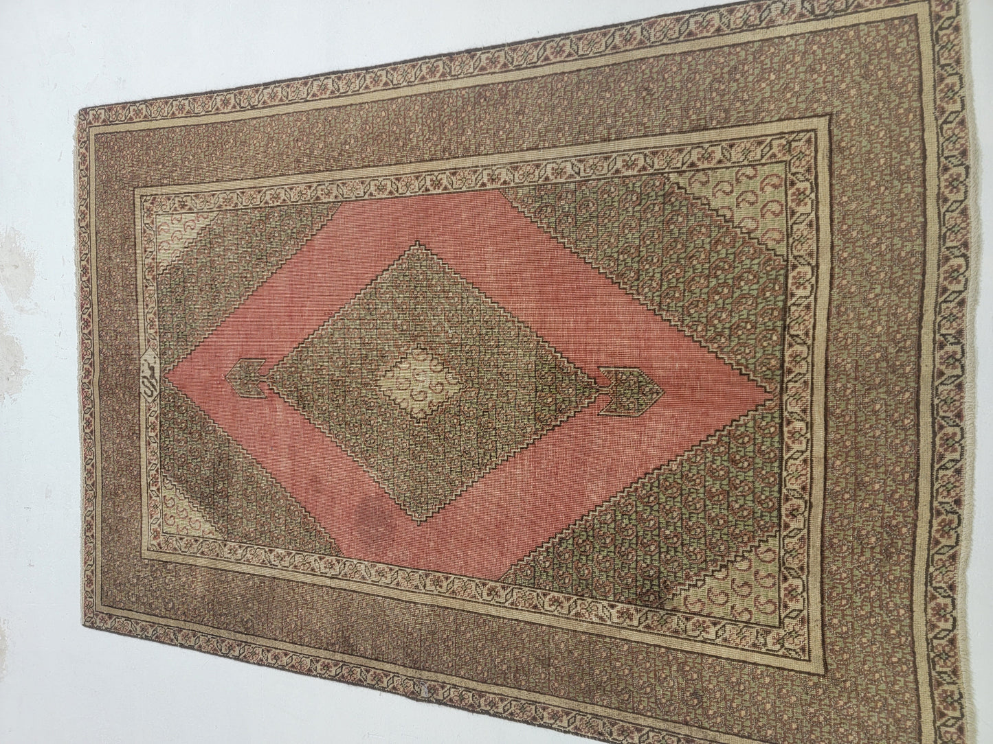 Hand-Knotted Wool Persian Tabriz 4'4" x 6'2"