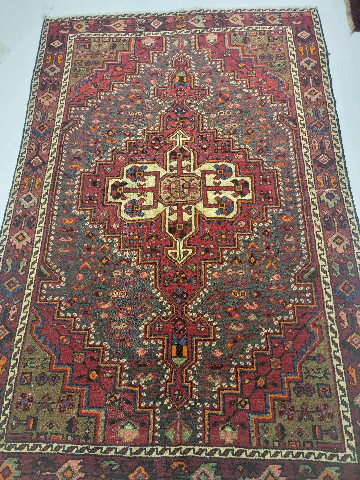 Hand-Knotted Wool Zanjan Hamedan 4'5" x 6'8"