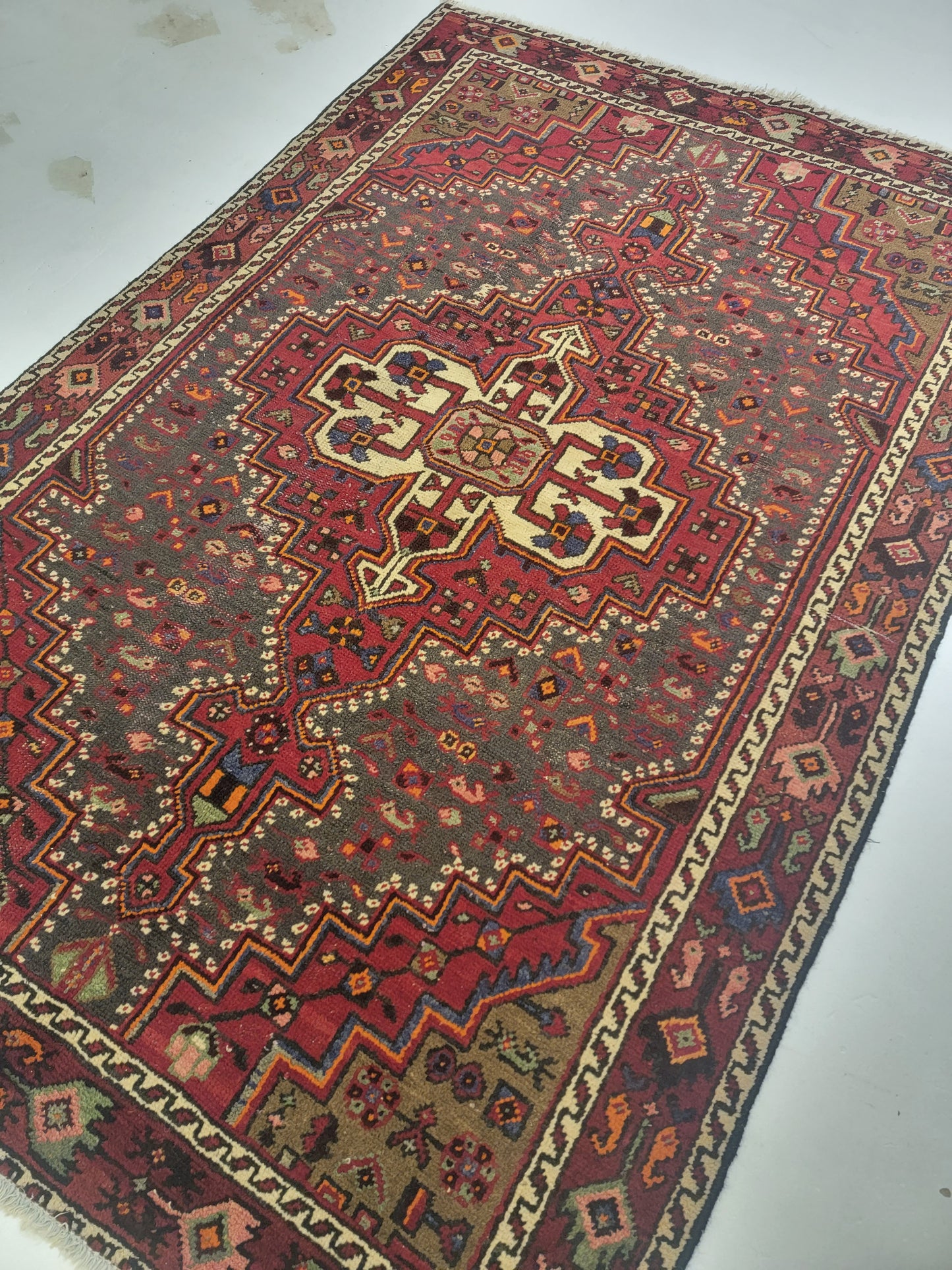 Hand-Knotted Wool Zanjan Hamedan 4'5" x 6'8"