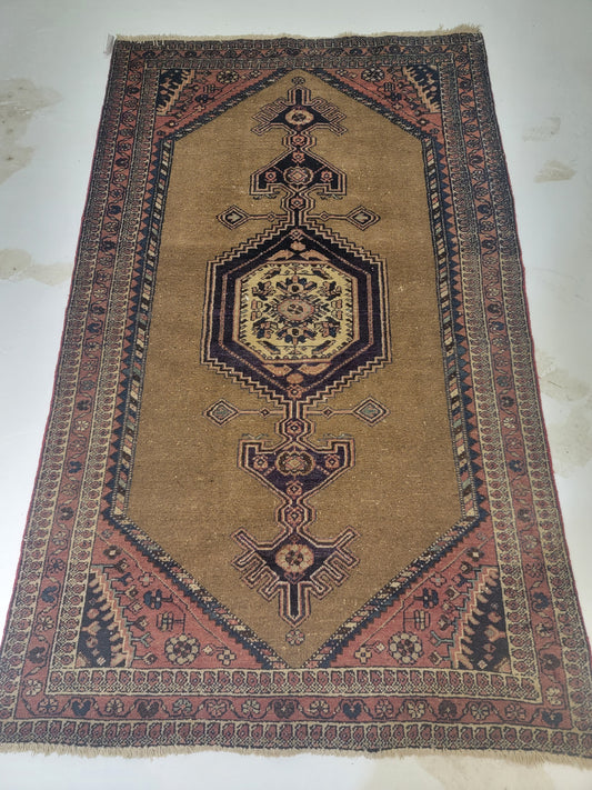 Hand-Knotted Wool Rug Sarab 4' x 6'7"