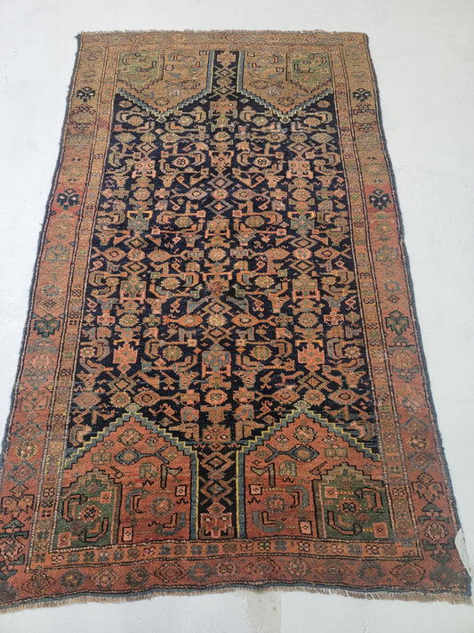Hand-Knotted Wool Rug Kurdish 3'10" x 6'5"