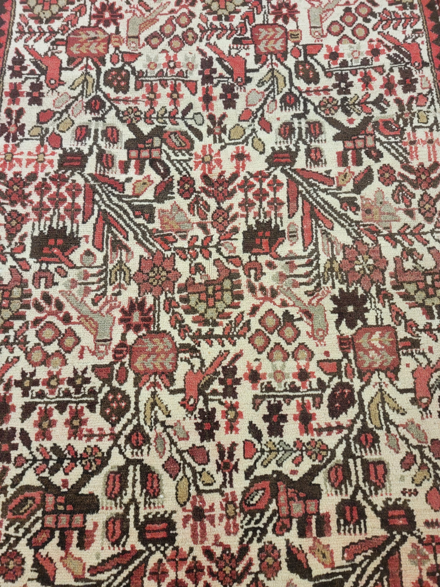 Hand-Knotted Wool Rug Hamedan Rudbar 4'4" x 6'6"
