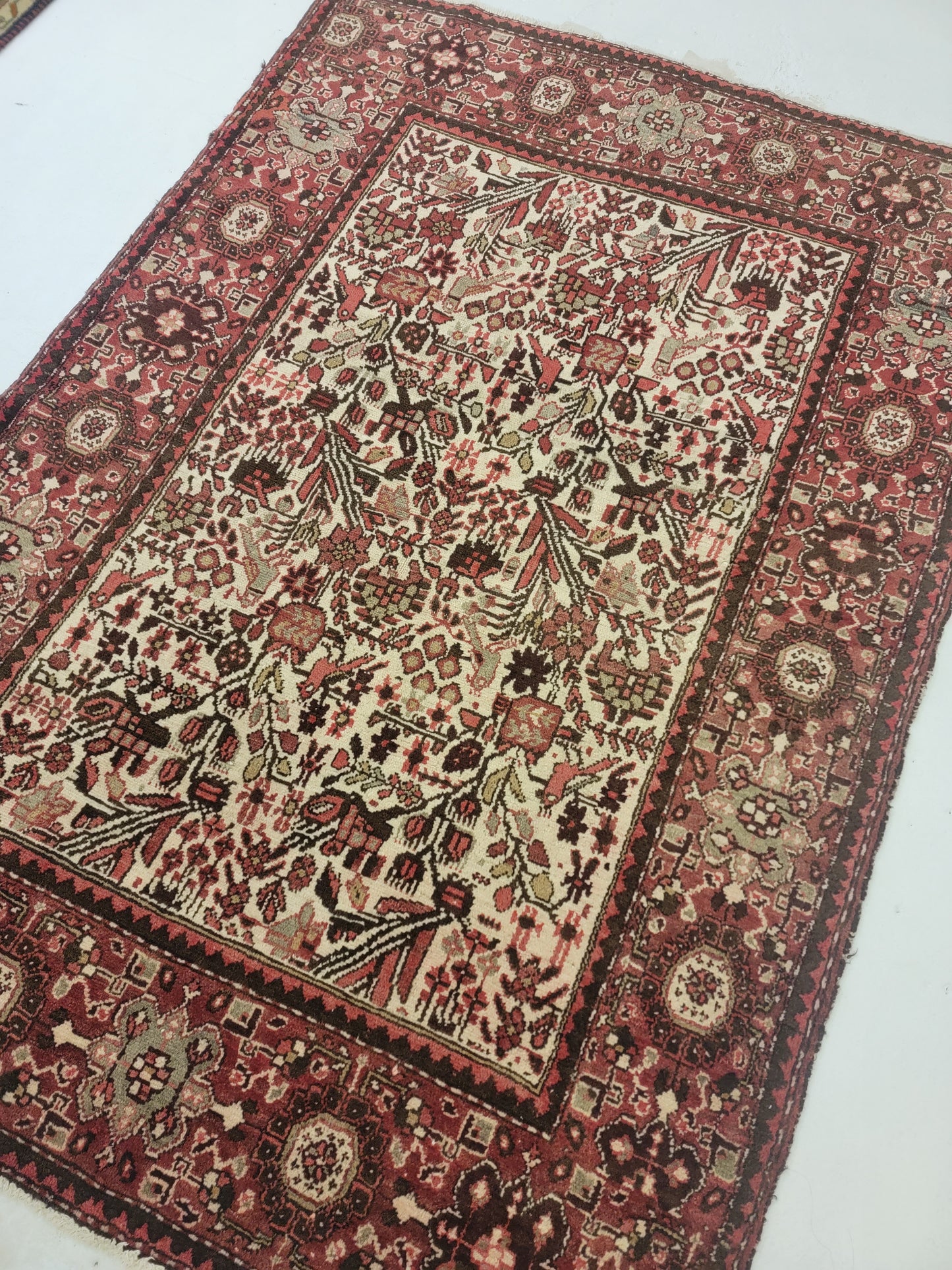 Hand-Knotted Wool Rug Hamedan Rudbar 4'4" x 6'6"
