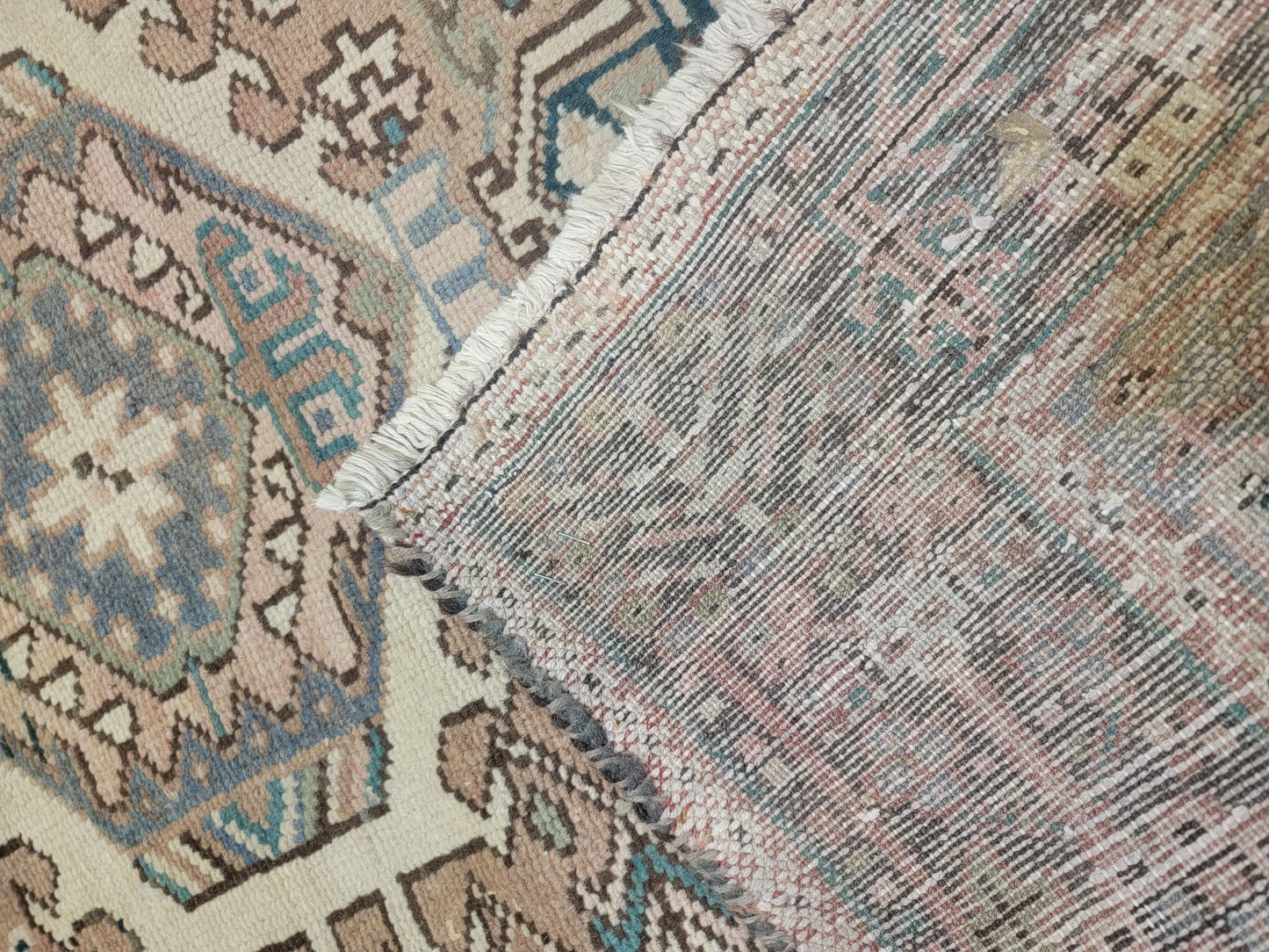 Hand-Knotted Wool Gallery Size Heriz Karajeh 3'6" x 9'7"