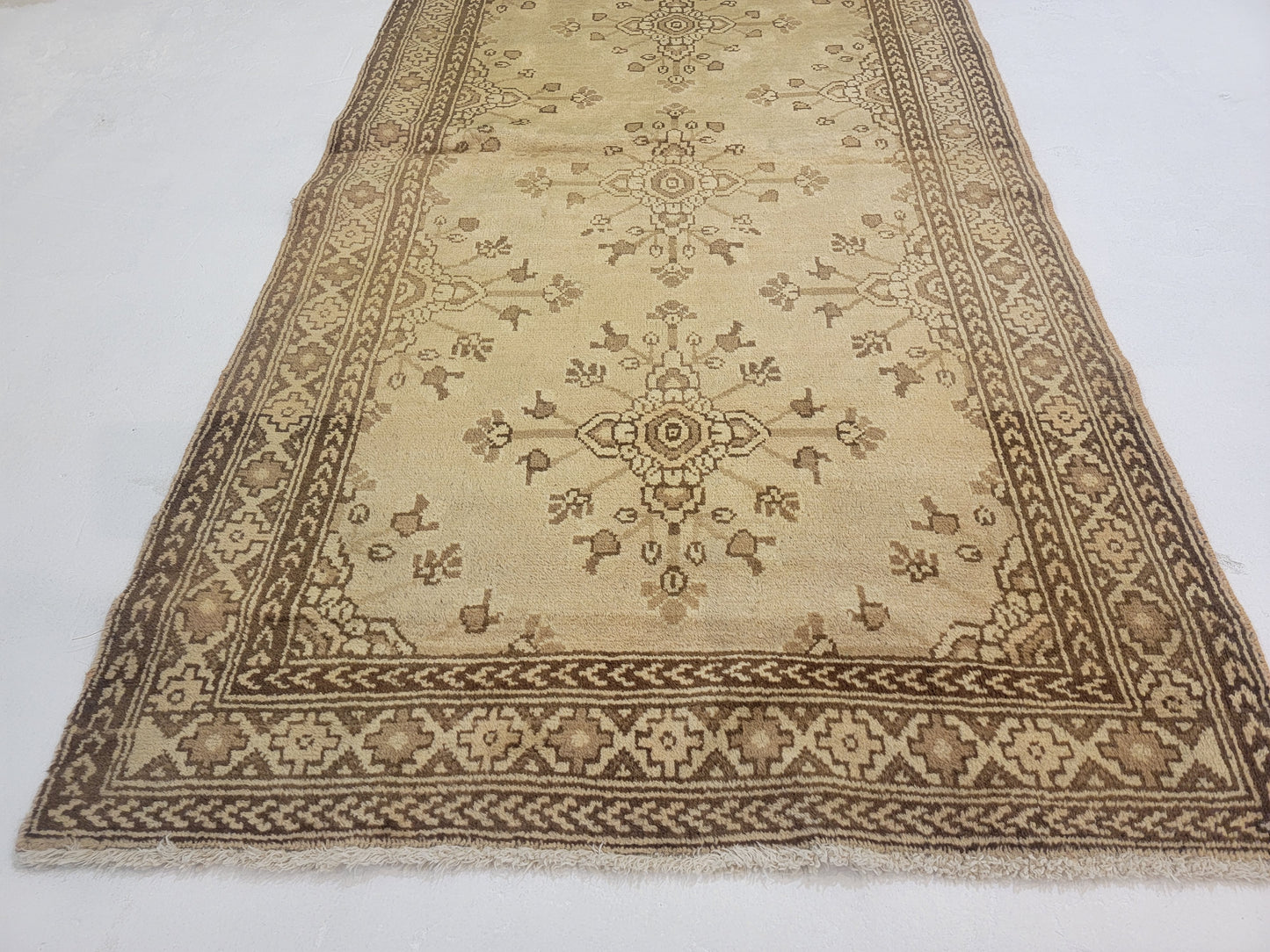 Hand-Knotted Wool Runner Hamedan 3'3" x 10'1"