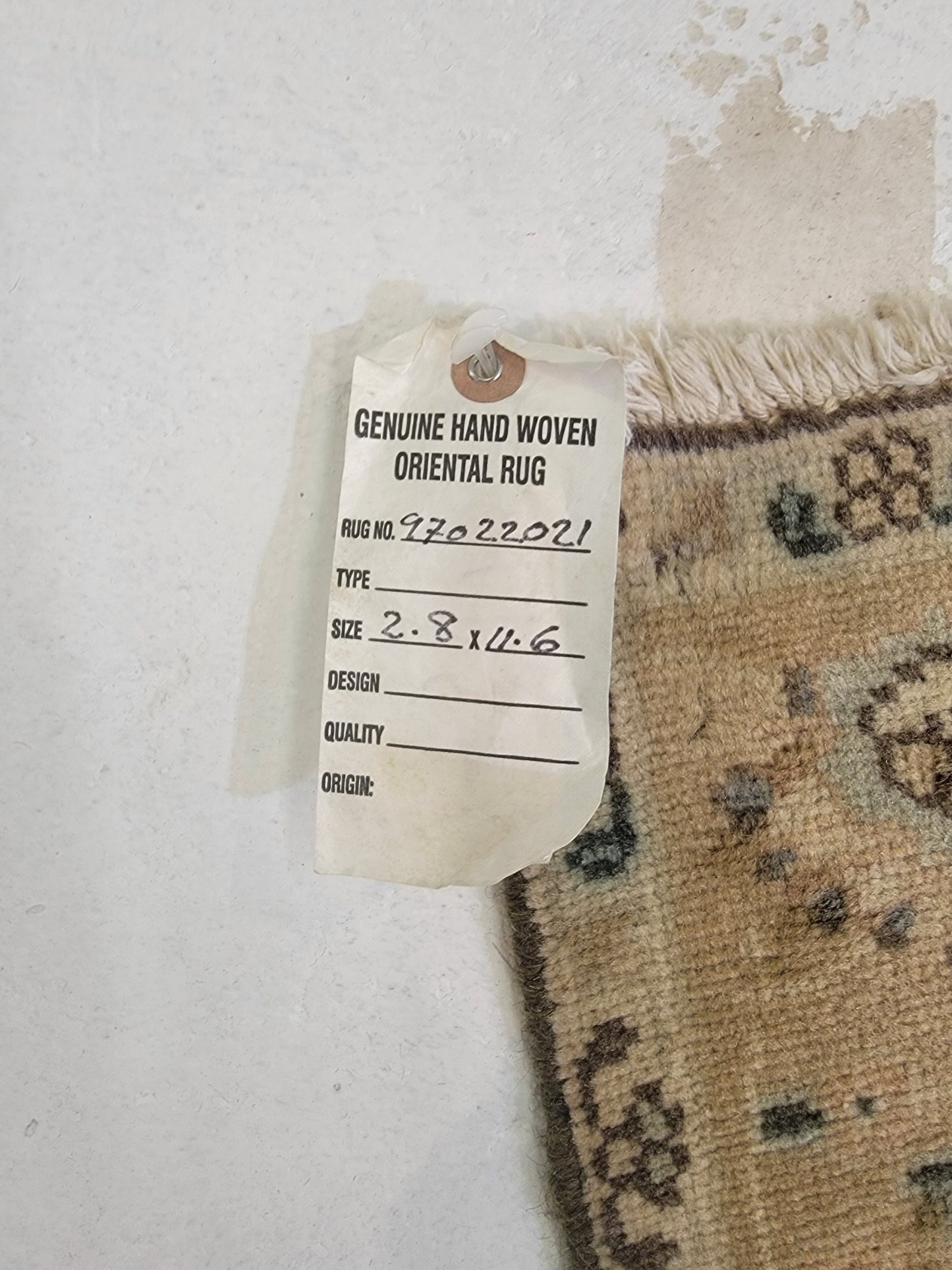 Hand-Knotted Wool Runner  2'8" x 11'6"