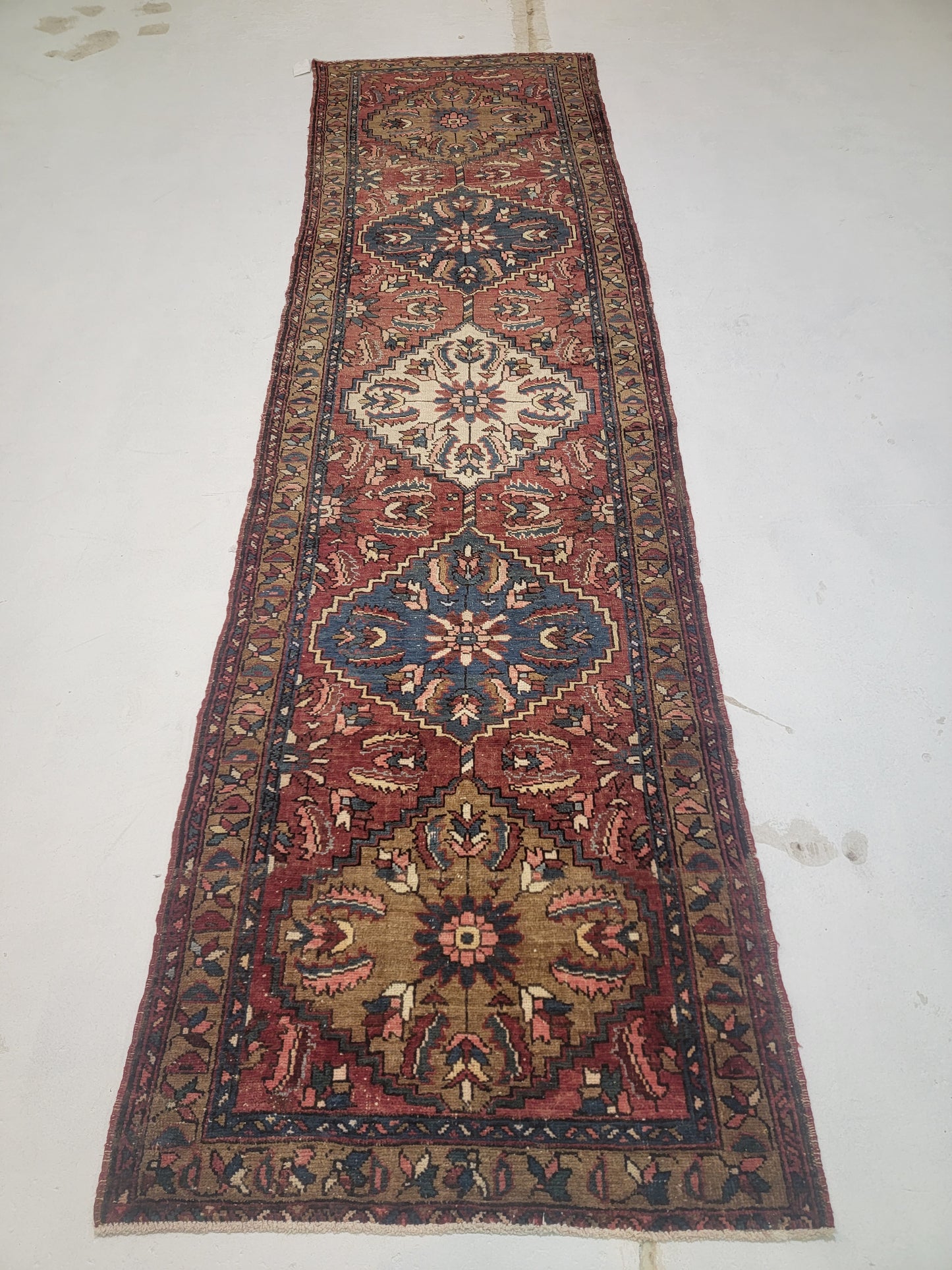 Hand-Knotted Wool Gallery Size Meshkin 3'3" x 10'10"