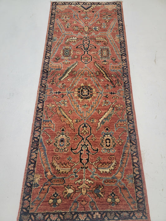 Hand-Knotted Wool Runner Heriz 2'3" x 5'10"