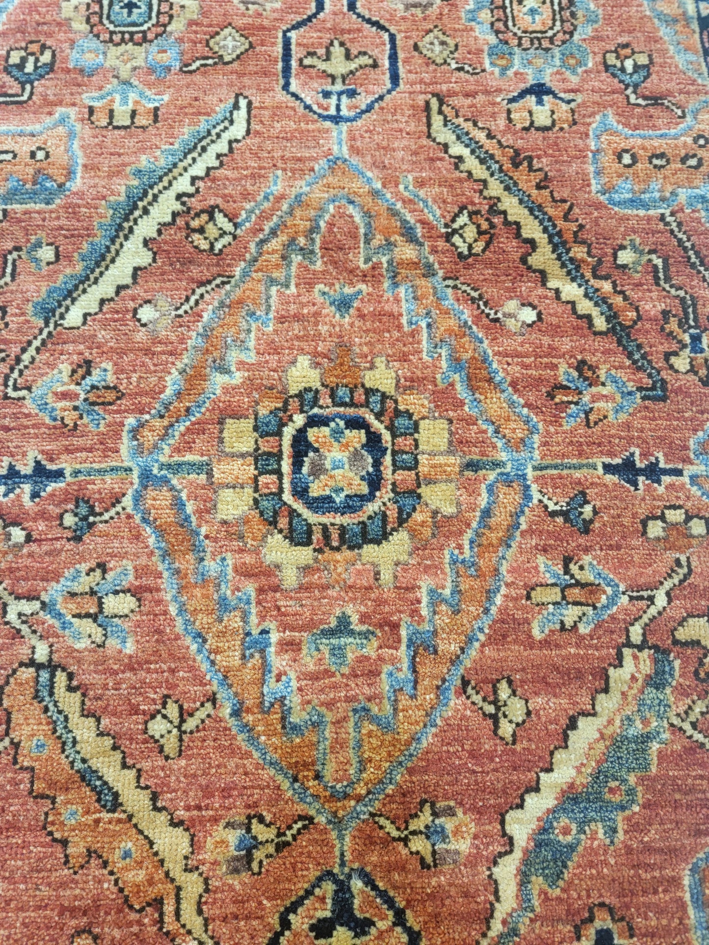 Hand-Knotted Wool Runner Heriz 2'3" x 5'10"