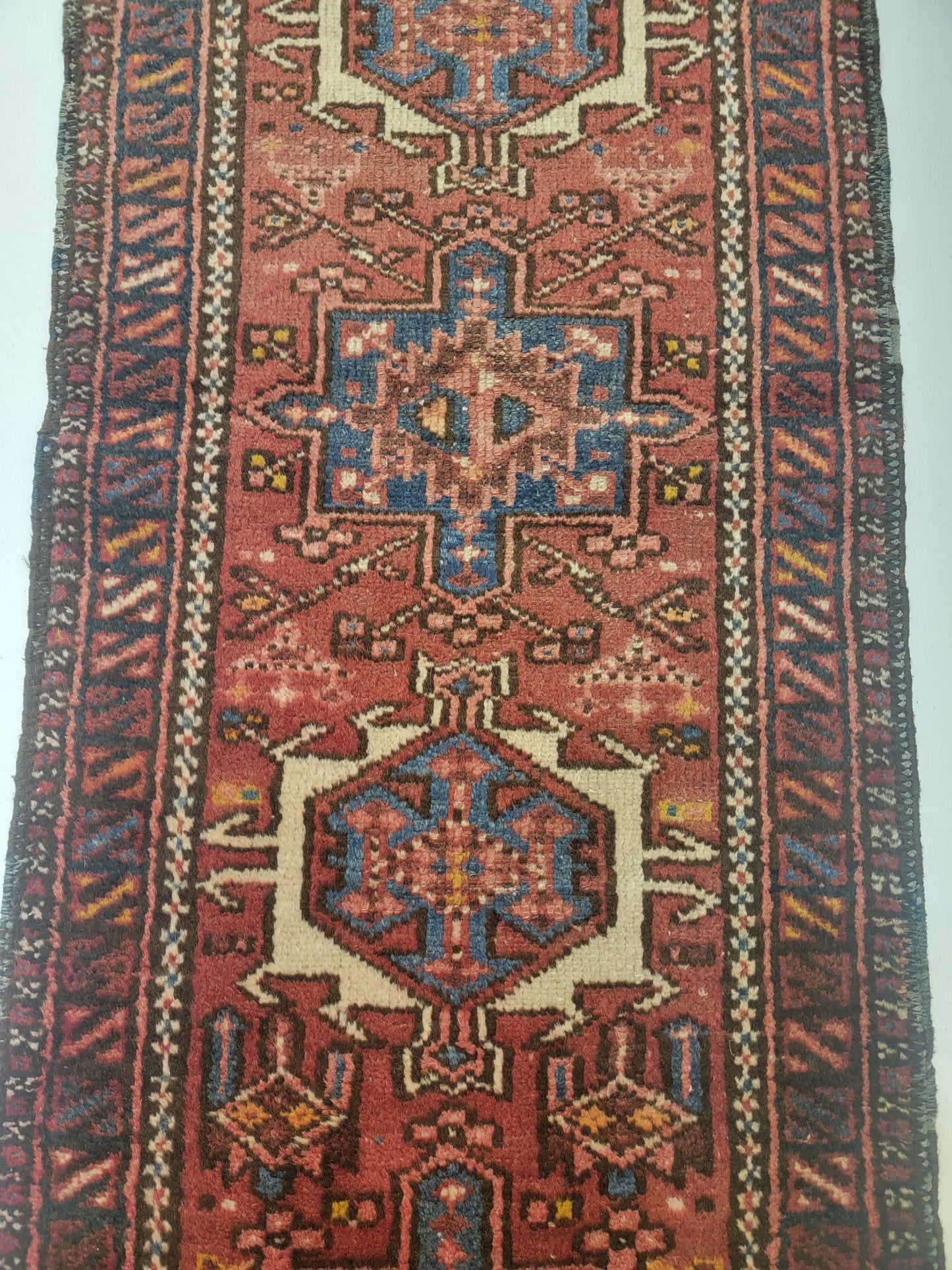 Hand-Knotted Wool Runner Heriz Karajeh 1'10" x 5'6"