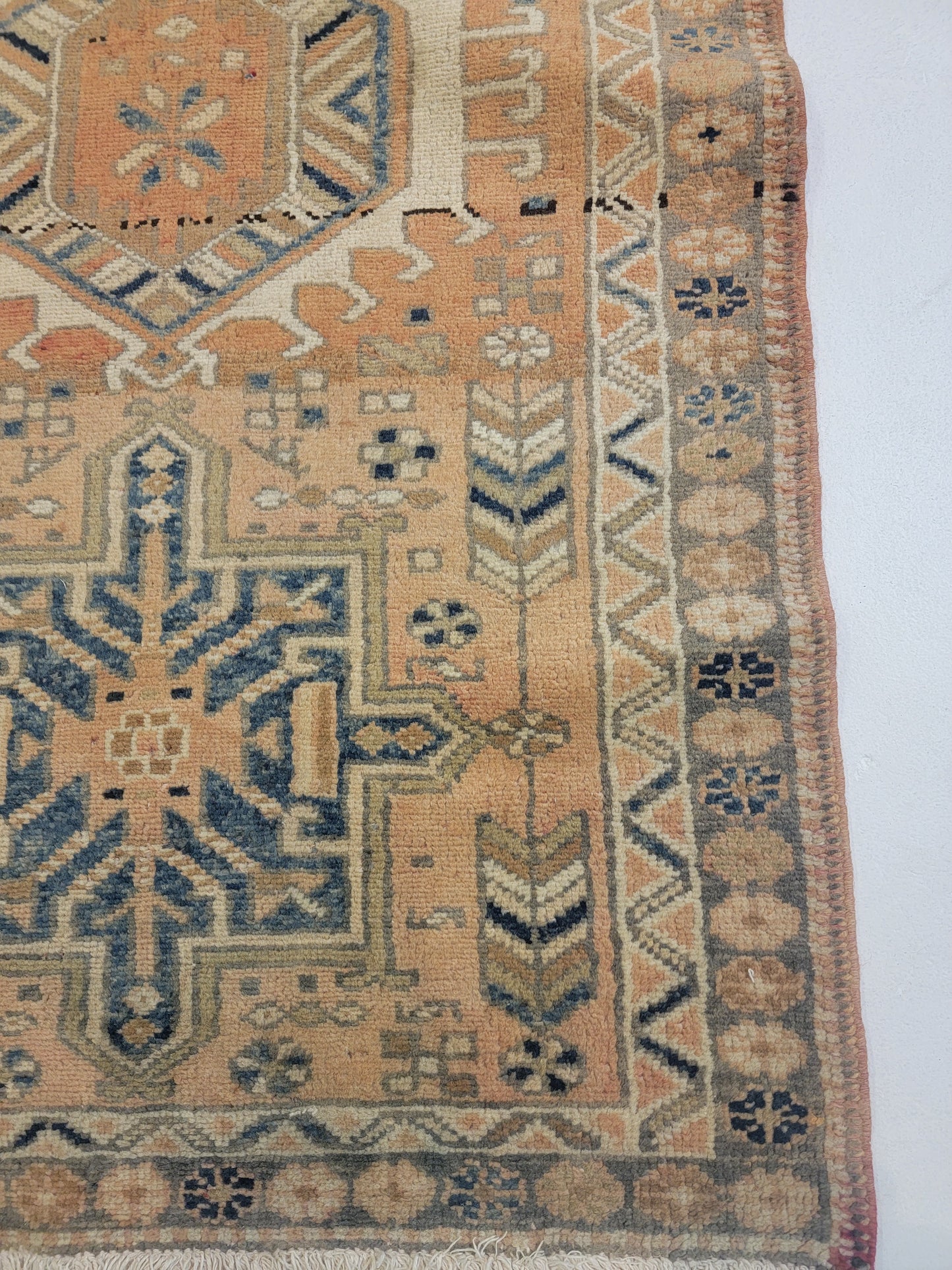 Hand-Knotted Wool Gallery Size Heriz Karajeh 2'10" x 10'9"