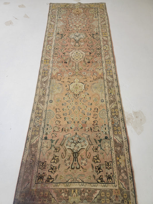 Hand-Knotted Wool Gallery Size Tabriz 2'11" x 9'3"