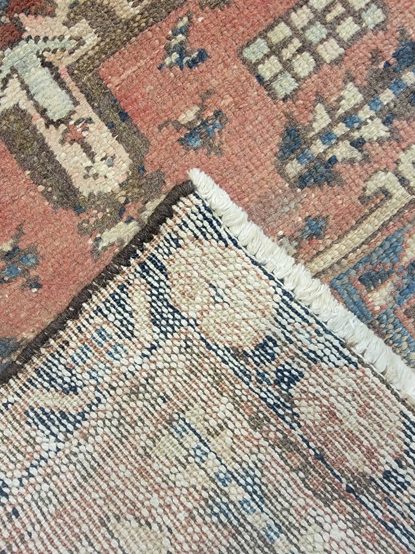 Hand-Knotted Wool Gallery Size Heriz Karajeh 2'6" x 10'