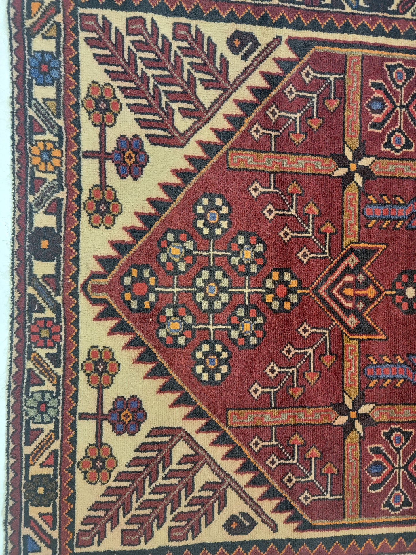 Hand-Knotted Wool Gallery Size Saveh 3'6" x 9'10"