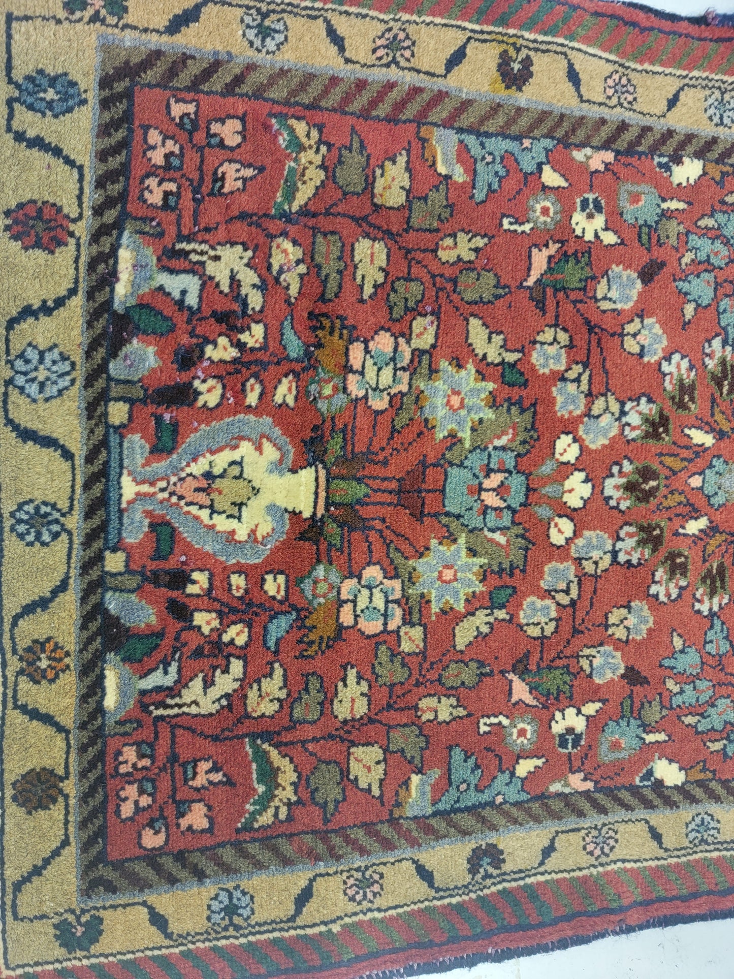 Hand-Knotted Wool Runner Hamedan 2'5" x 9'10"
