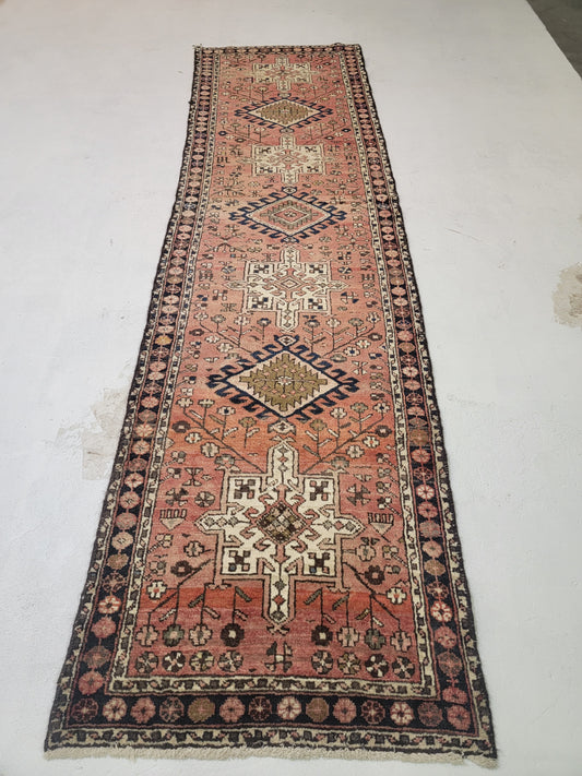 Hand-Knotted Wool Gallery Size Heriz Karajeh 2'10" x 10'6"
