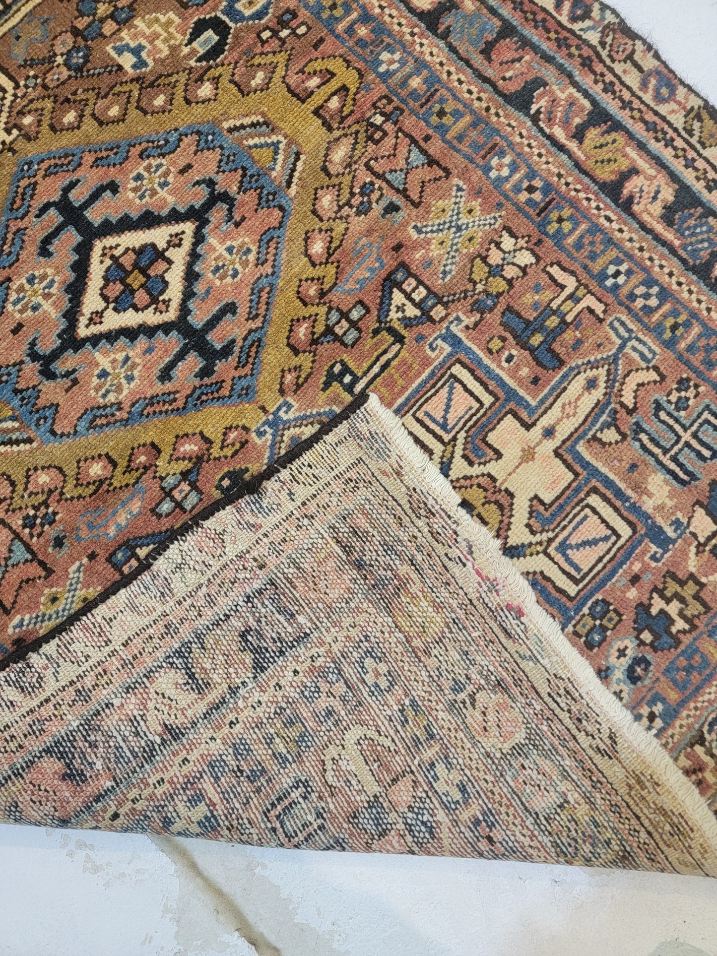 Hand-Knotted Wool Gallery Size Heriz Karajeh 2'10" x 10'9"