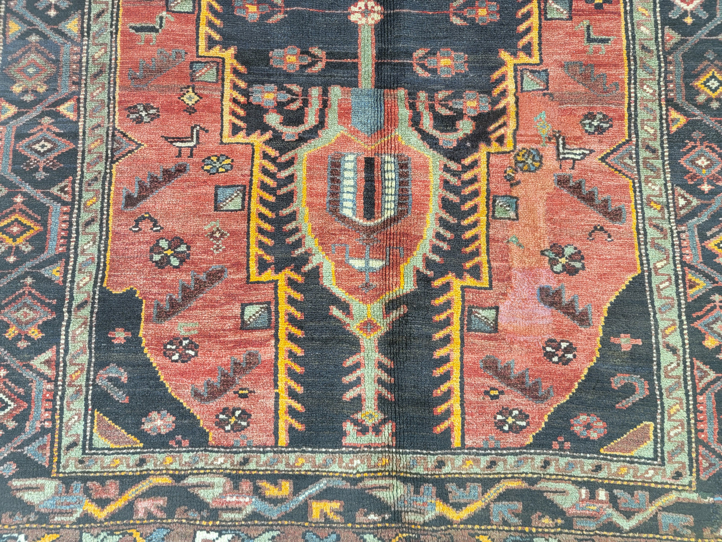 Hand-Knotted Wool Gallery Size Kurdish 4'7" x 12'6"