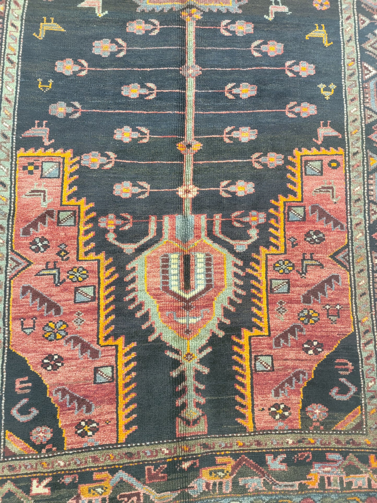 Hand-Knotted Wool Gallery Size Kurdish 4'7" x 12'6"