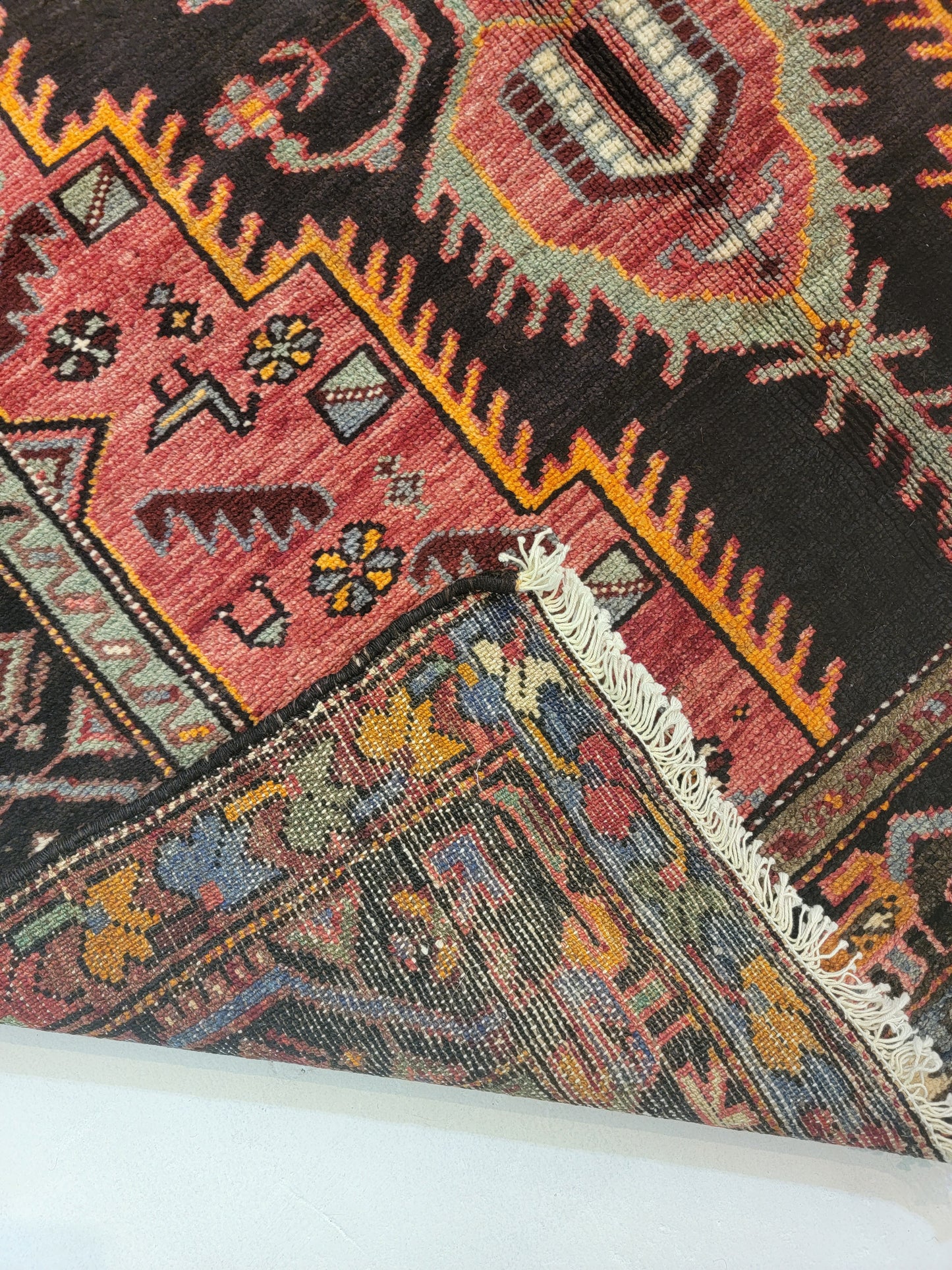 Hand-Knotted Wool Gallery Size Kurdish 4'7" x 12'6"