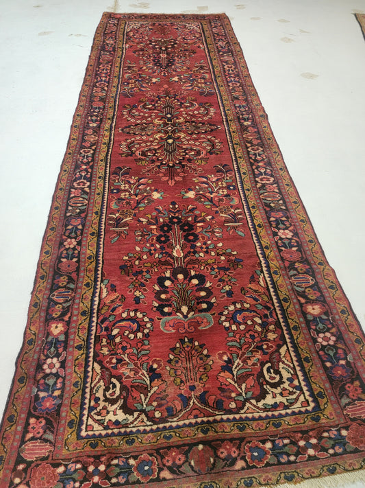 Hand-Knotted Wool Gallery Size Hamedan Borchaloo 4'5" x 13'4"