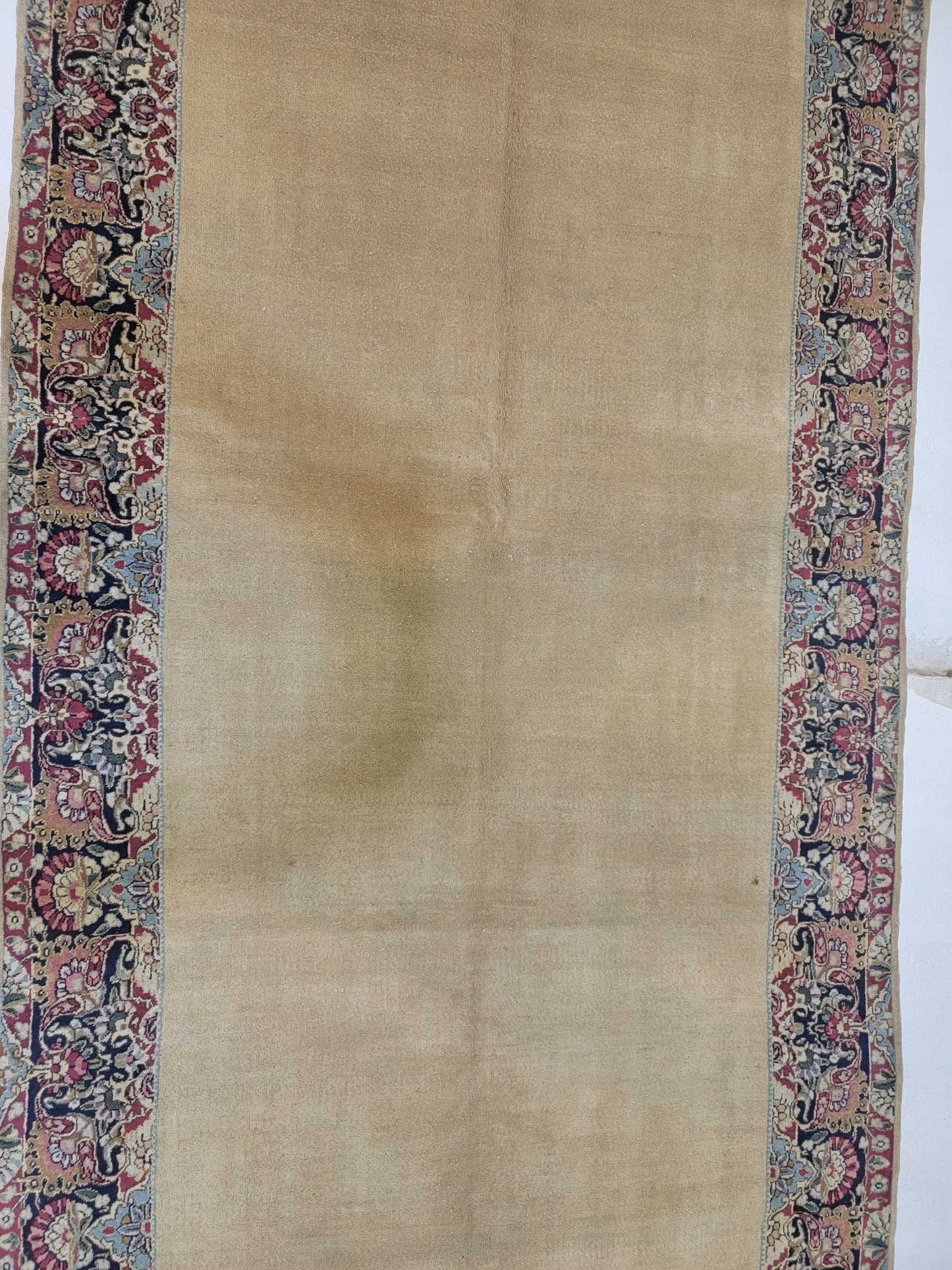 Hand-Knotted Wool Gallery Size Kerman 4'9" x 17'7"