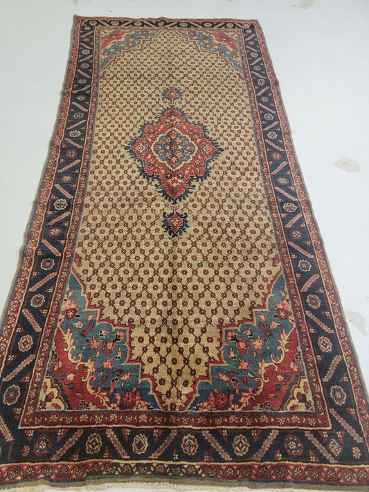 Hand-Knotted Wool Gallery Size Hamedan 4'7" x 10'