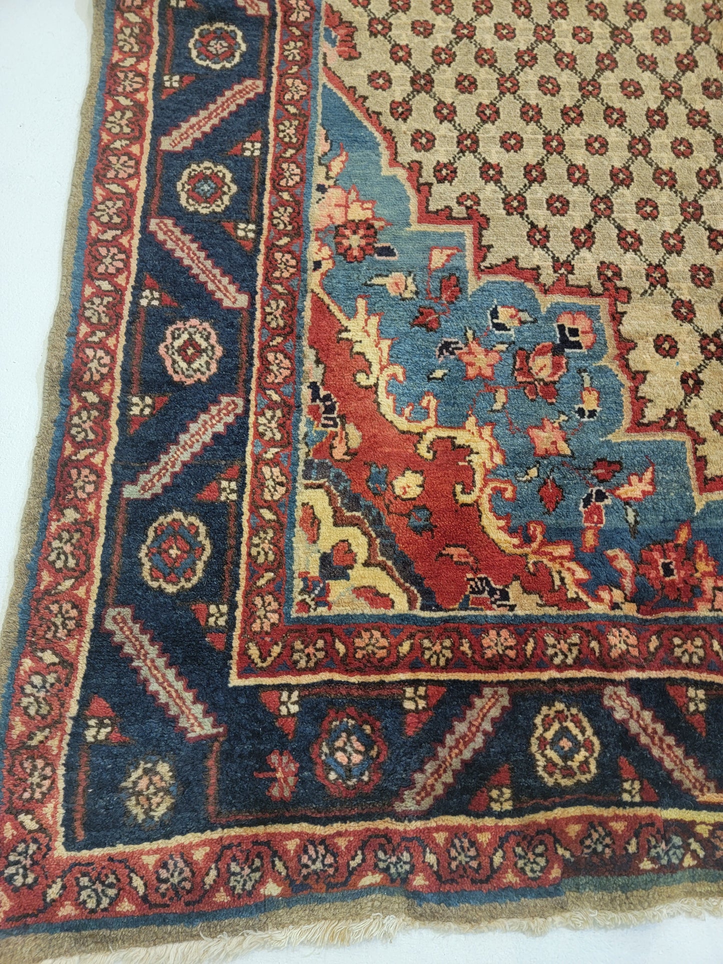 Hand-Knotted Wool Gallery Size Hamedan 4'7" x 10'