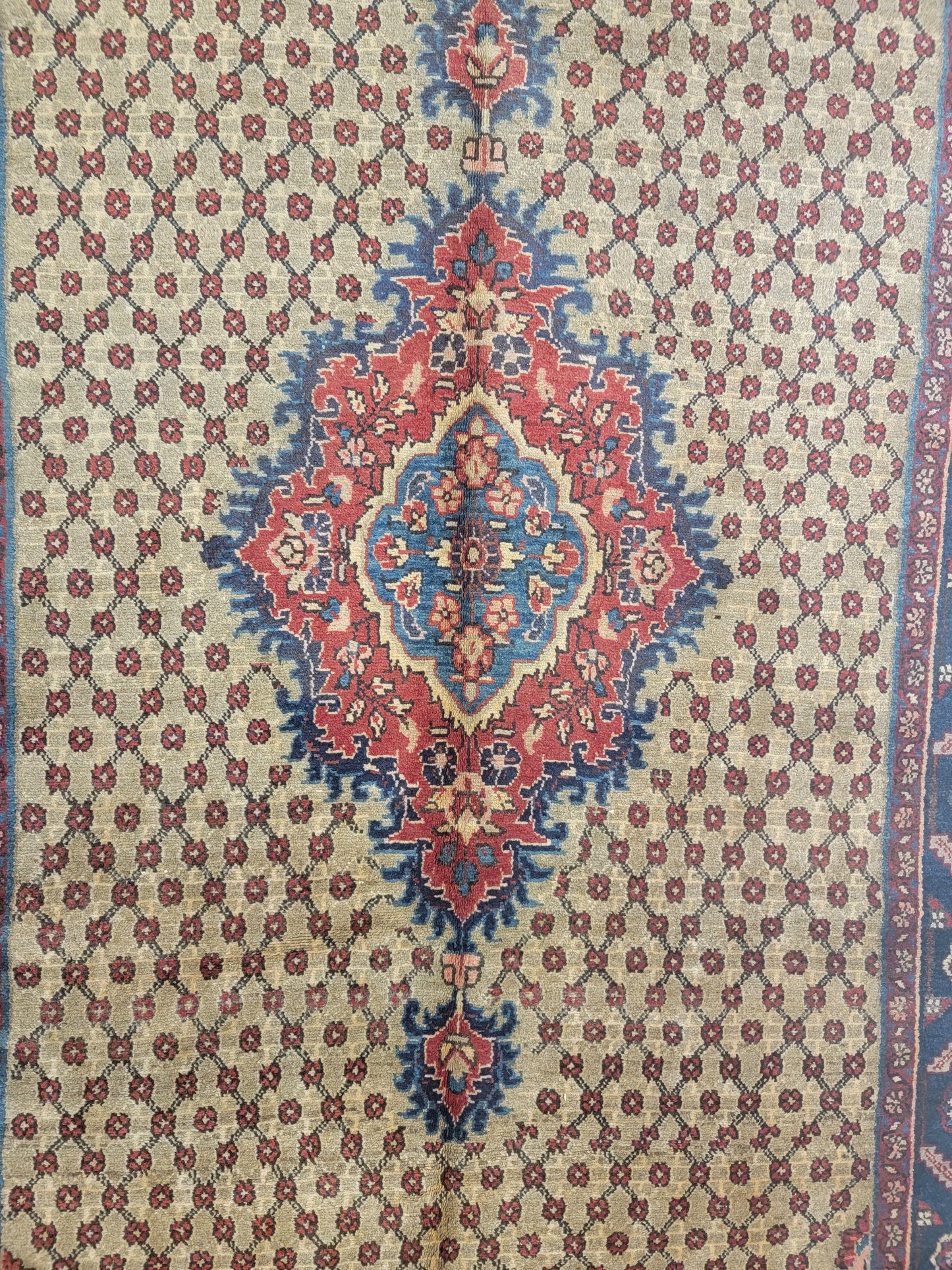 Hand-Knotted Wool Gallery Size Hamedan 4'7" x 10'