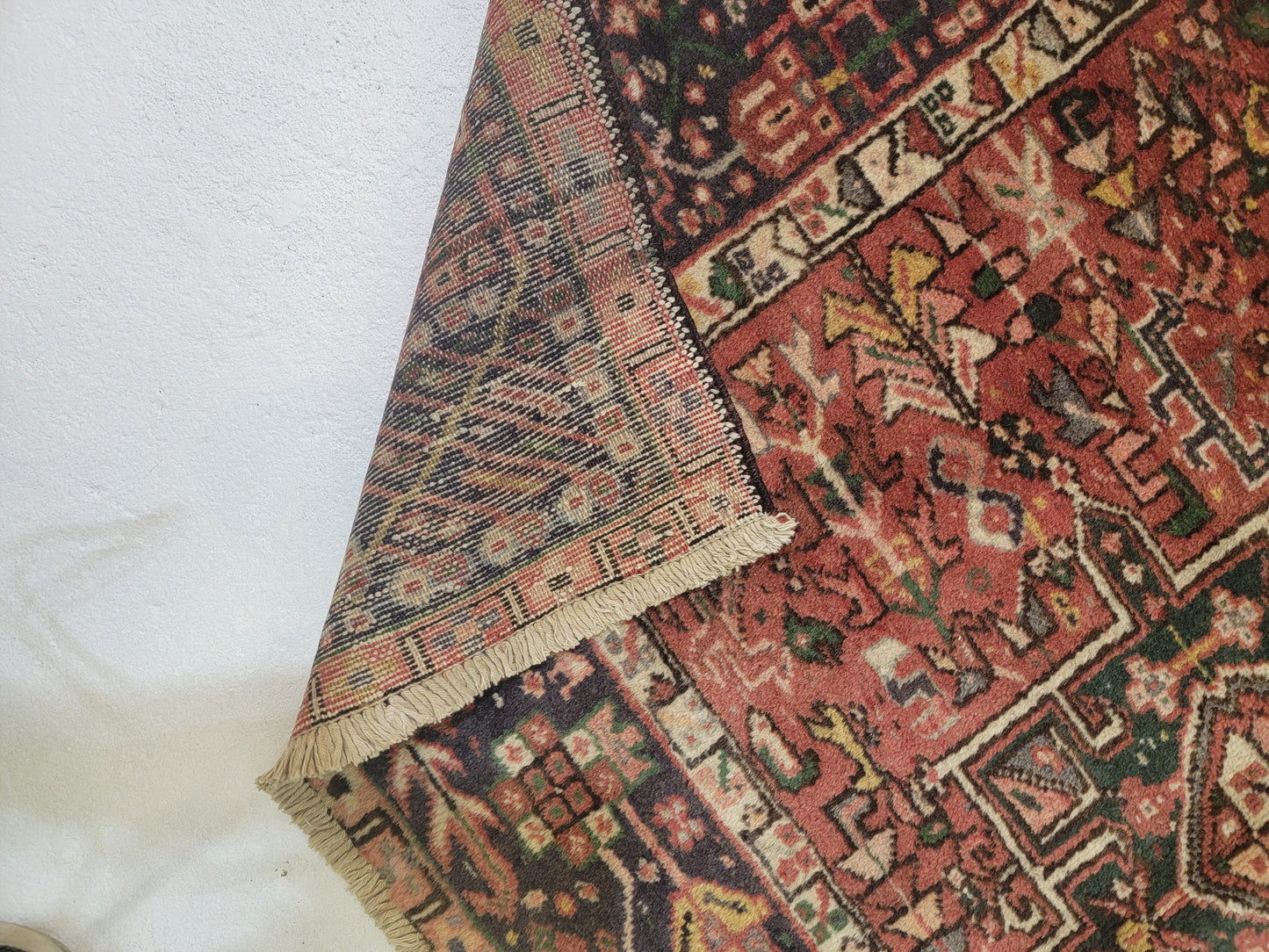 Hand-Knotted Wool Gallery Size Heriz Karajeh 5' x 13'