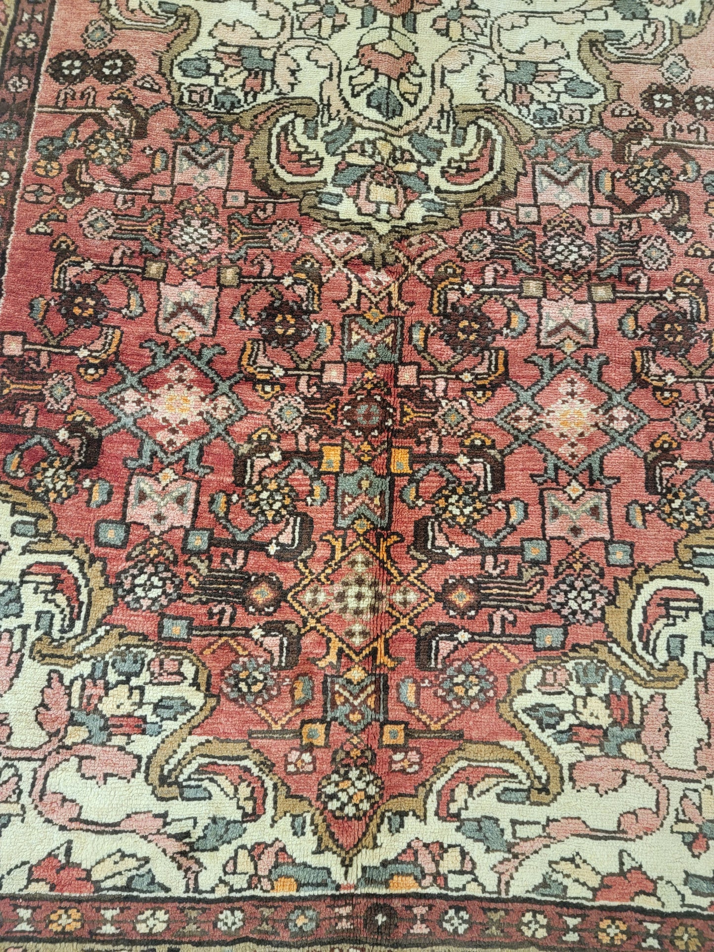 Hand-Knotted Wool Gallery Size Hamedan Borchaloo 5'2" x 10'2"