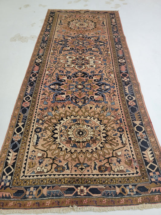 Hand-Knotted Wool Gallery Size Heriz Ahar 4' x 13'