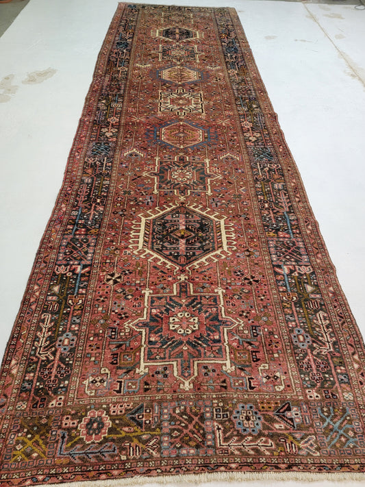 Hand-Knotted Wool Gallery Size Heriz Karajeh 4'8" x 15'2"