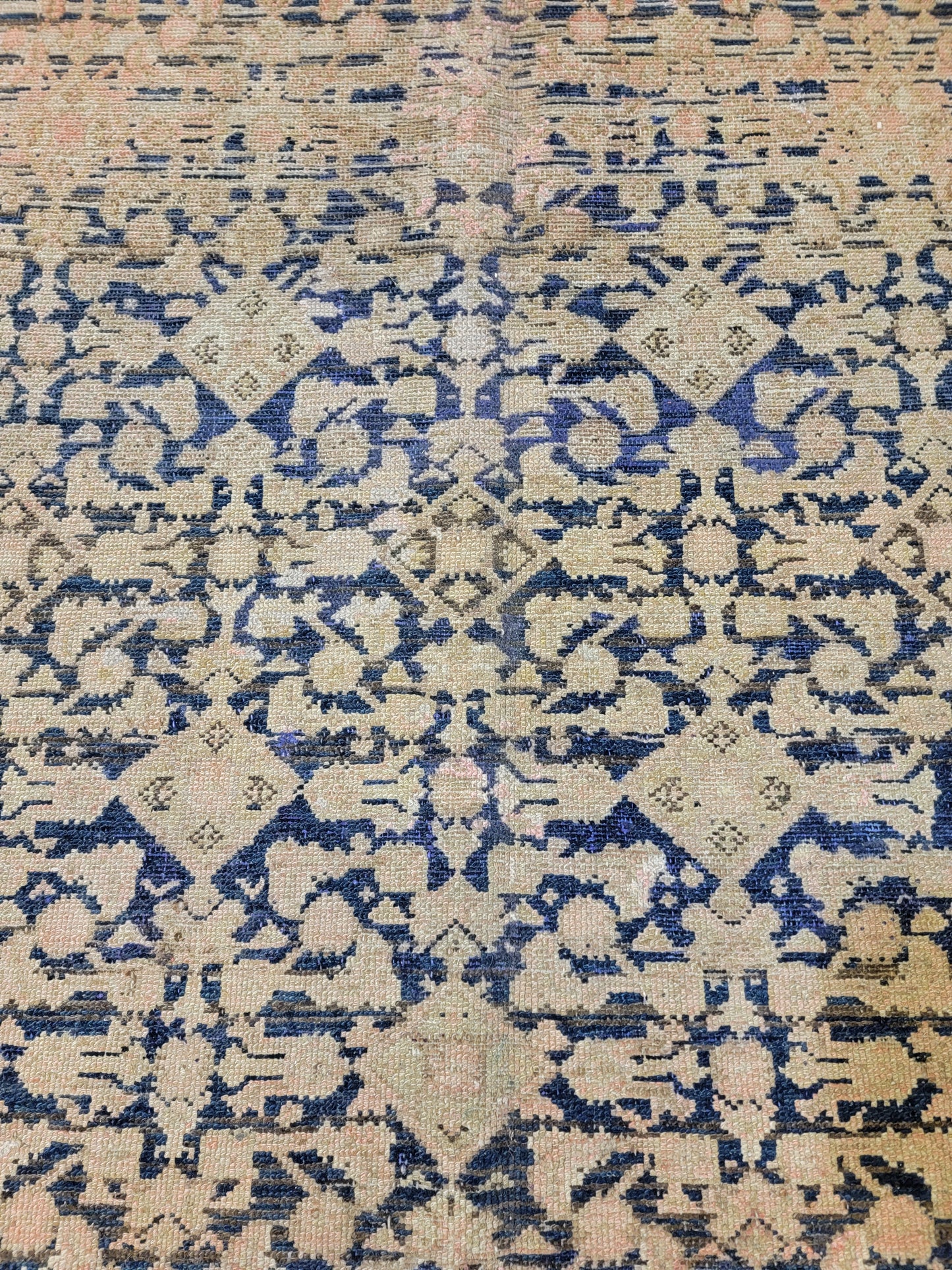 Antique Hand-Knotted Wool Gallery Size Malayer 5'7" x 14'5"