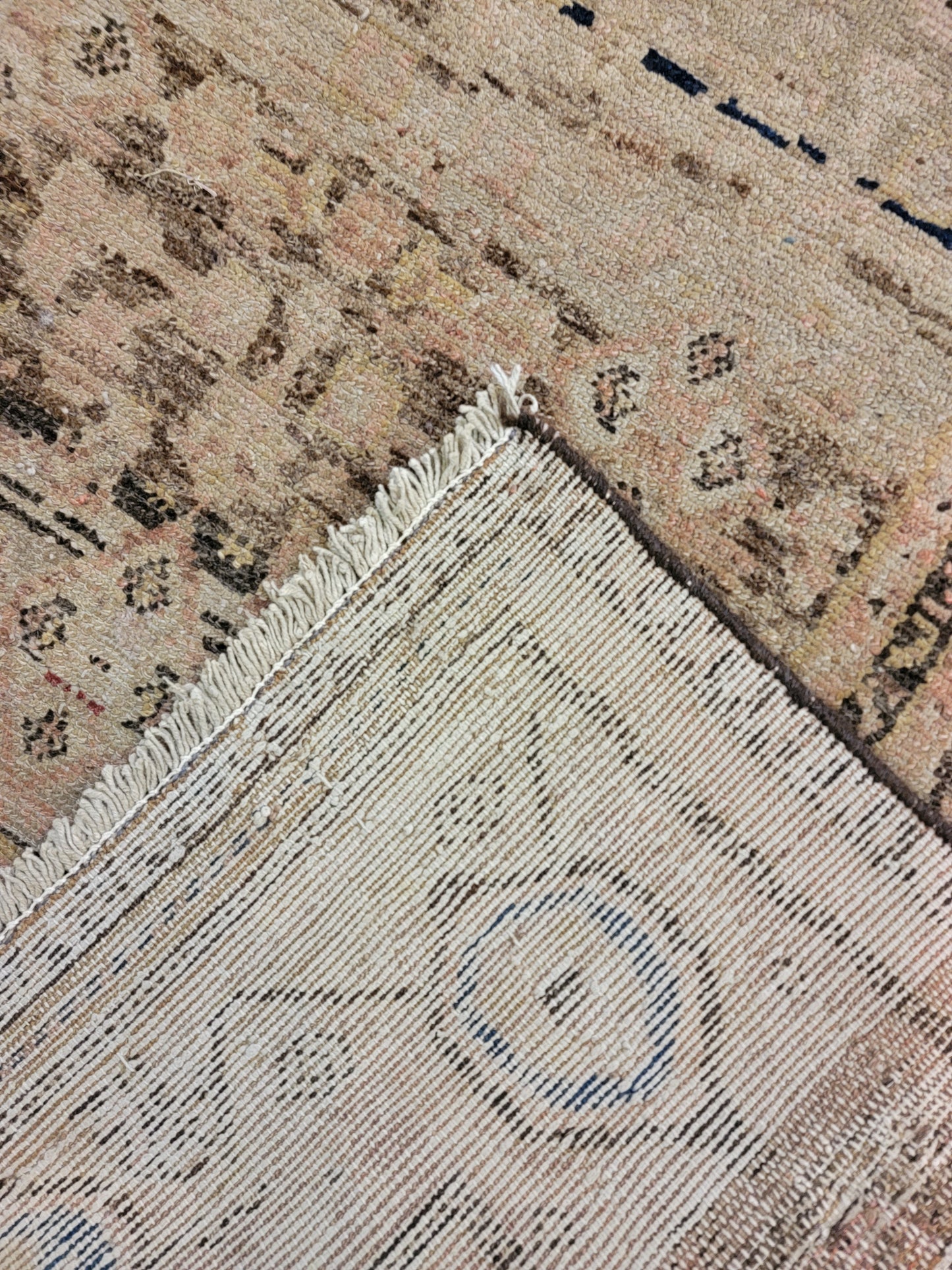 Antique Hand-Knotted Wool Gallery Size Malayer 5'7" x 14'5"
