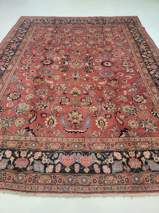Hand-Knotted Wool Rug Mashad 10' x 13'2"
