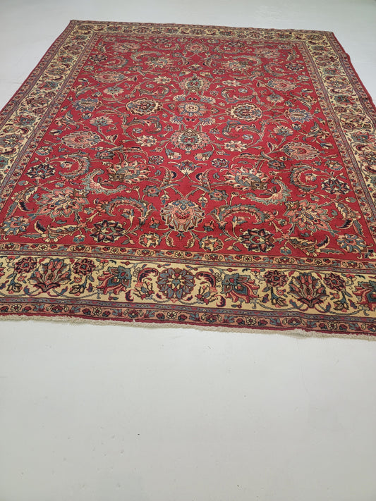 Hand-Knotted Wool Rug Tabriz 9'10" x 12'10"