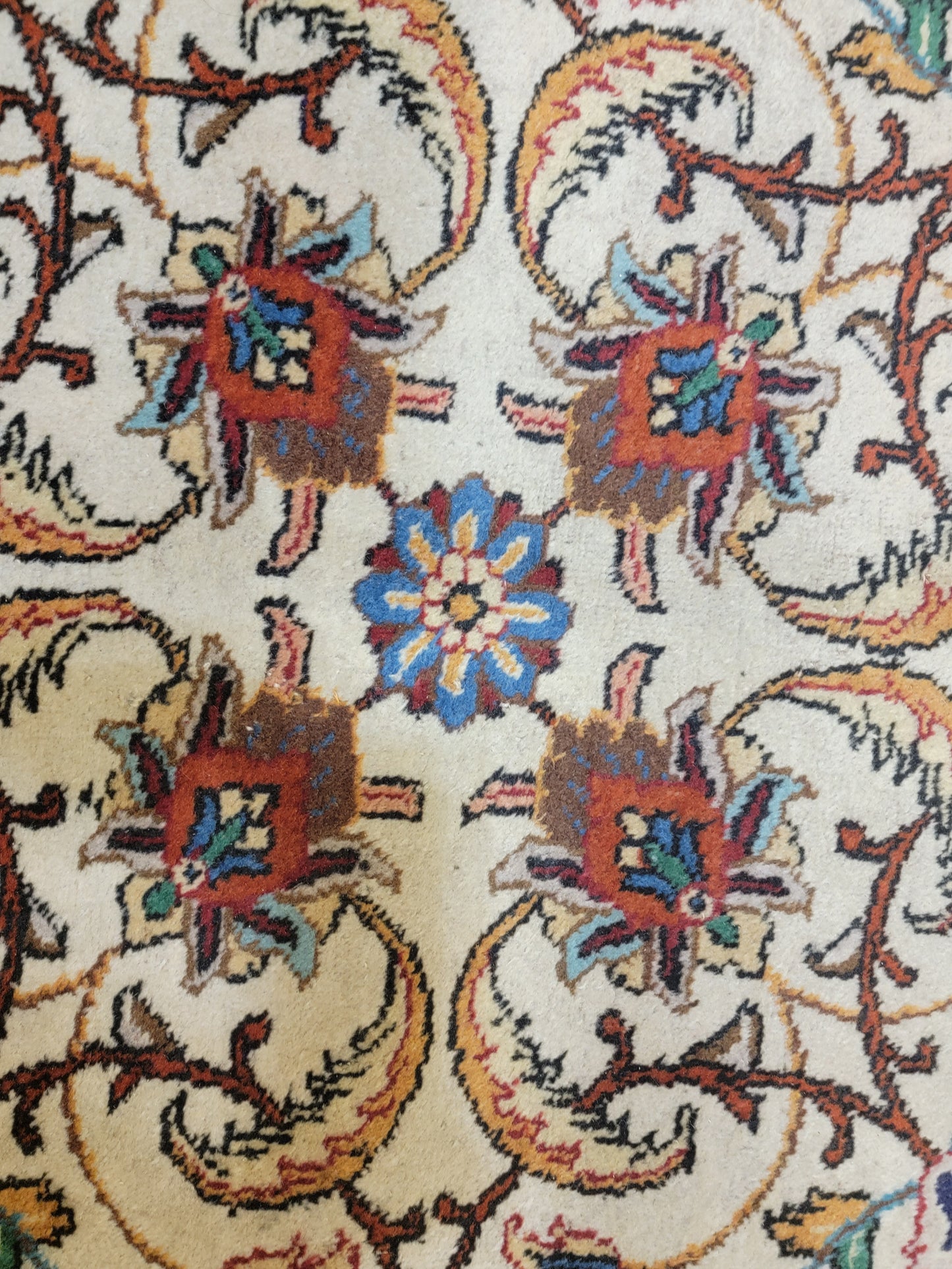 Hand-Knotted Wool Rug Tabriz Signed 9'10" x 12'11"