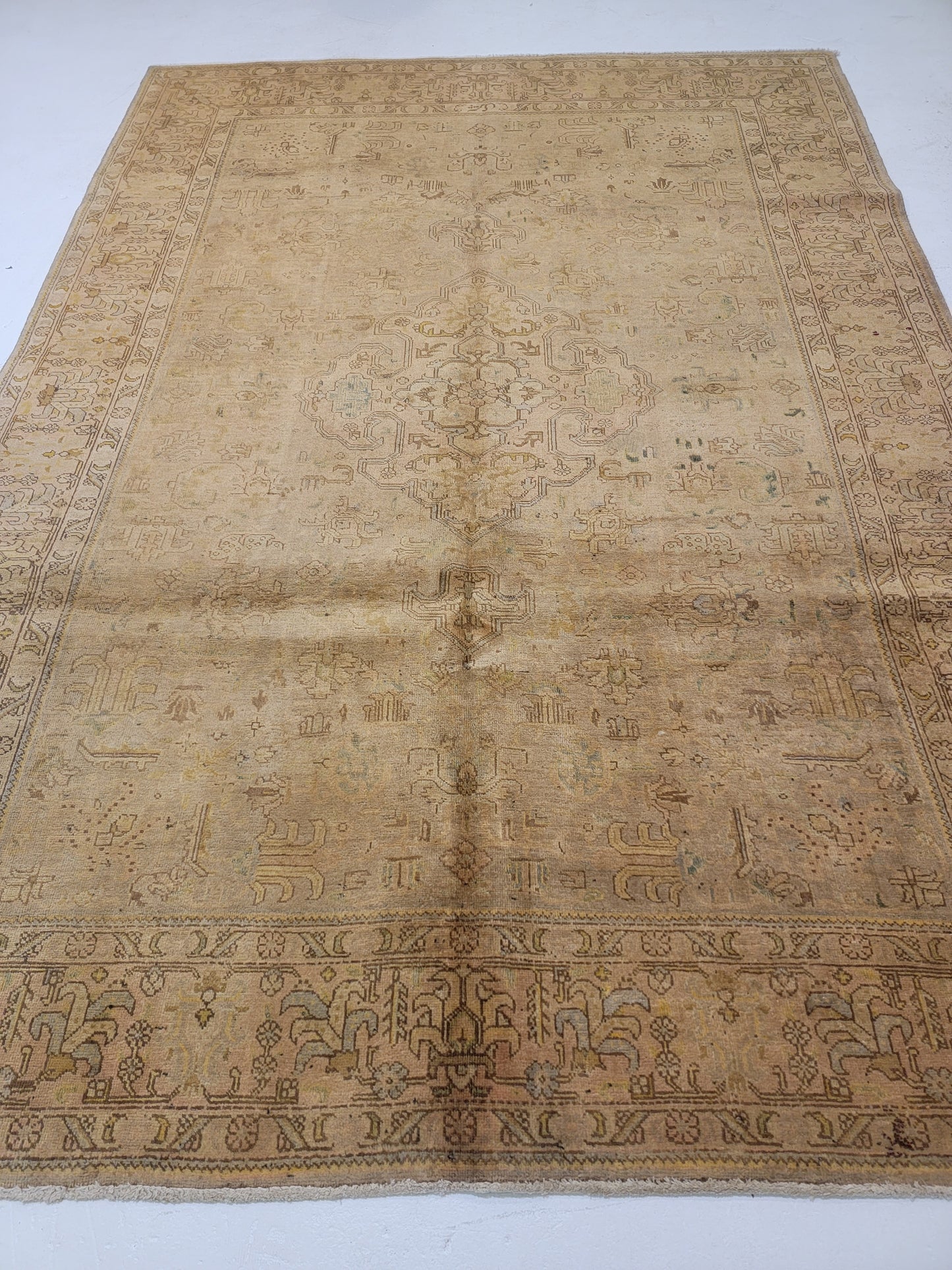 Hand-Knotted Wool Rug Tabriz 6'9" x 9'7"