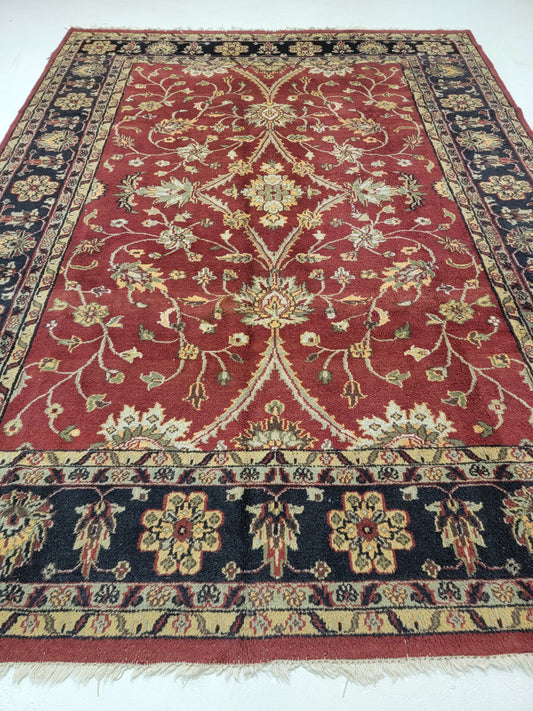 Hand-Knotted Wool Rug Indian 8'5" x 11'8"
