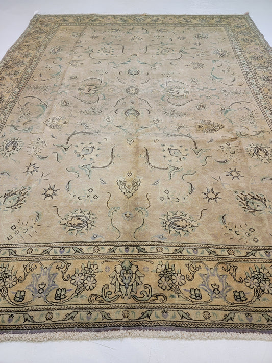 Hand-Knotted Wool Rug Tabriz 9'10" x 13'2"