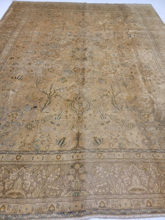 Hand-Knotted Wool Rug Tabriz 9'10" x 12'3"