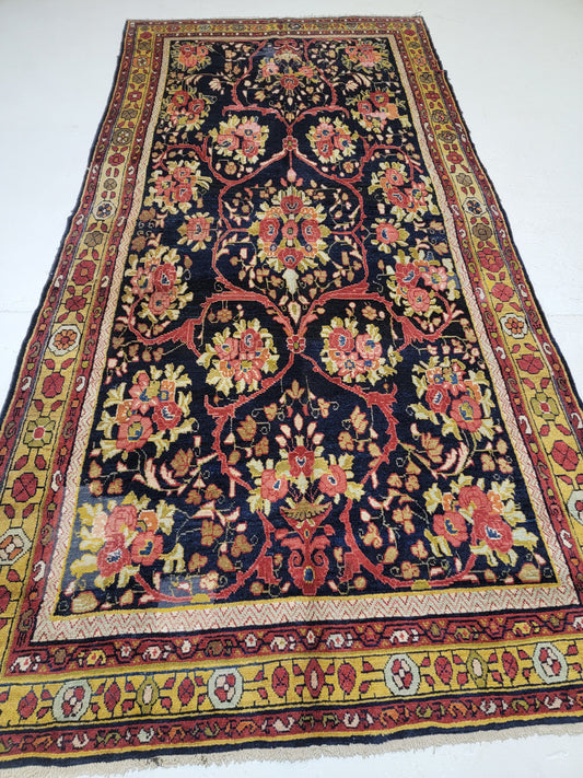 Hand-Knotted Wool Gallery Size Arak 4'4" x 9'10"