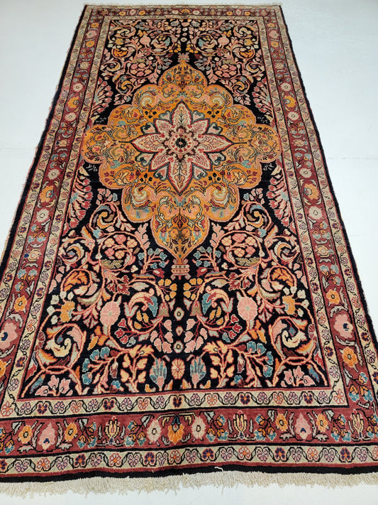 Hand-Knotted Wool Gallery Size Arak 5'1" x 10'4"